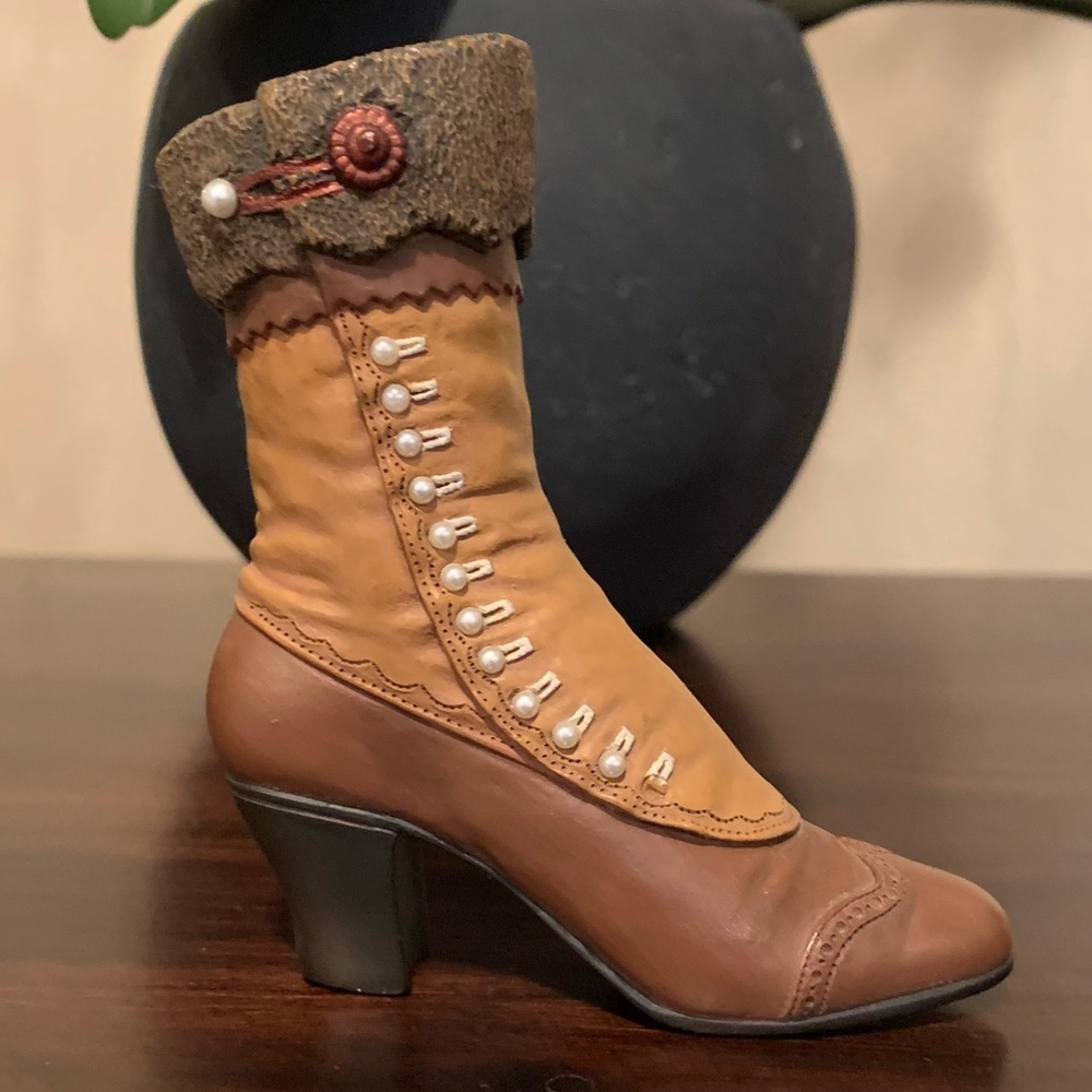 High-Button Boot Miniature Collectible Figurine